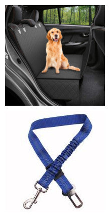 waterproof dog car seat protector with View Mesh Window, Zipper & Safety Buckle Rear Back Seat Cover