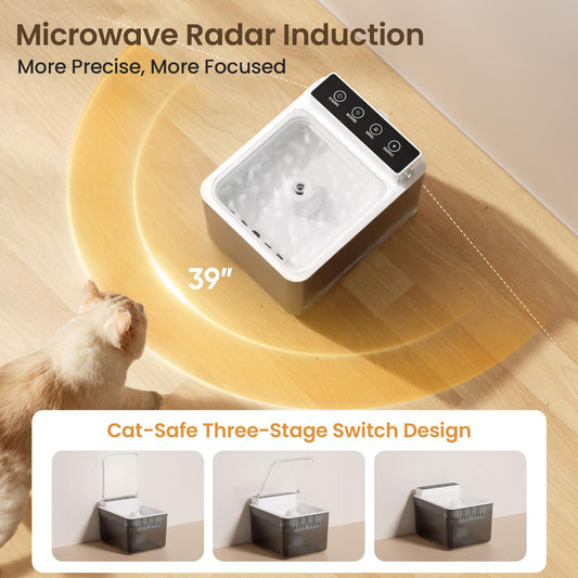 Programmable Cat Feeder Alternative – 3L Automatic Sensing Pet Water Fountain