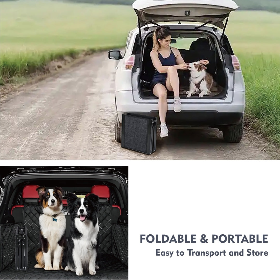 portable dog ramp 65" Folding Aluminum Car Ramp for Large Dogs – Non-Slip, Up to 250LBS