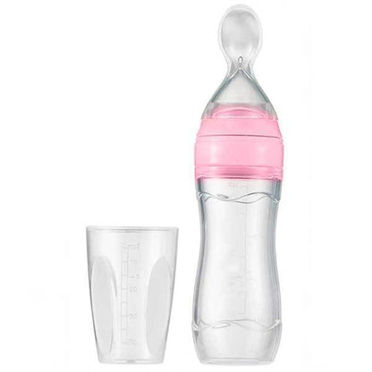 Programmable Pet Feeder Alternative – 120ml Baby Spoon Bottle Feeder, Food Grade Silicone