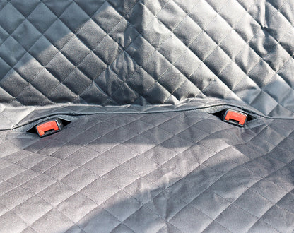 waterproof dog car seat protector with View Mesh Window, Zipper & Safety Buckle Rear Back Seat Cover