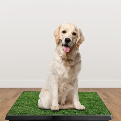 dog crate floor protection matt Indoor & Outdoor Puppy Potty Training Artificial Grass Pad 25"x20"