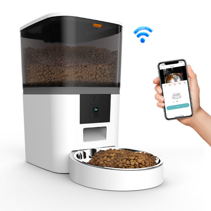 Programmable Cat Feeder with Video Camera – 4L/6L Smart Pet Food Dispenser for Dogs & Cats