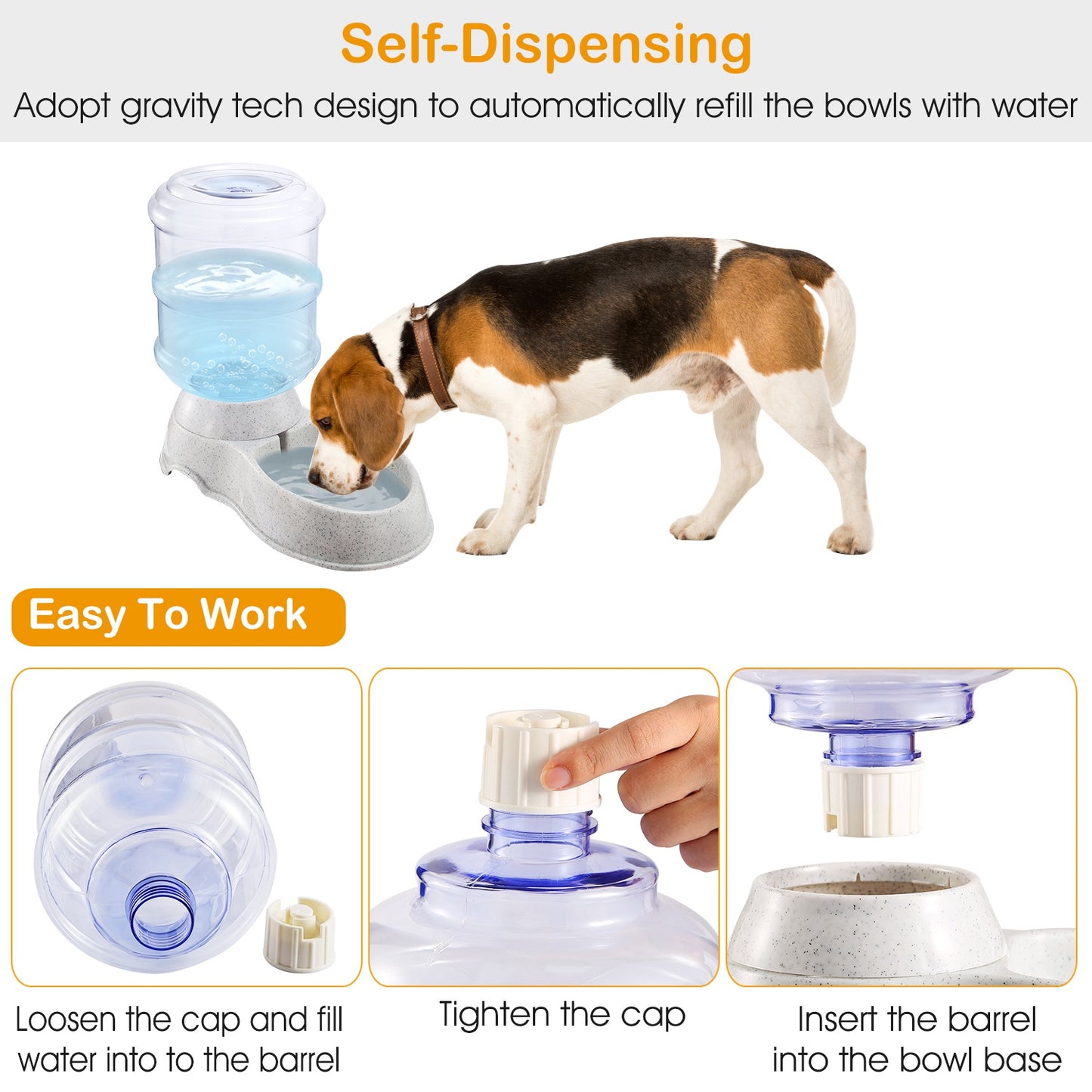 Programmable Pet Feeder Alternative – 3.5L Gravity Automatic Cat & Dog Water Dispenser