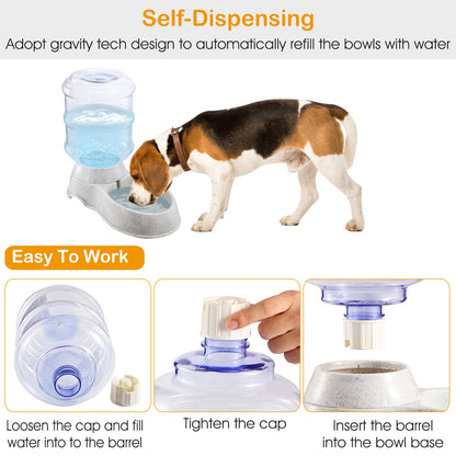 Programmable Pet Feeder Alternative – 3.5L Gravity Automatic Cat & Dog Water Dispenser