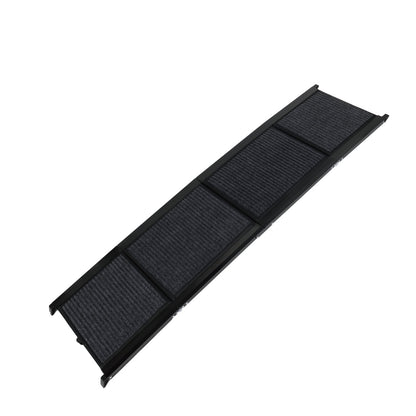71" Portable Folding Aluminum Dog Ramp for Large Dogs, 250lbs Capacity, Non-Slip Surface
