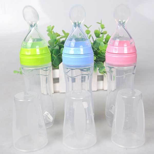 Programmable Pet Feeder Alternative – 120ml Baby Spoon Bottle Feeder, Food Grade Silicone