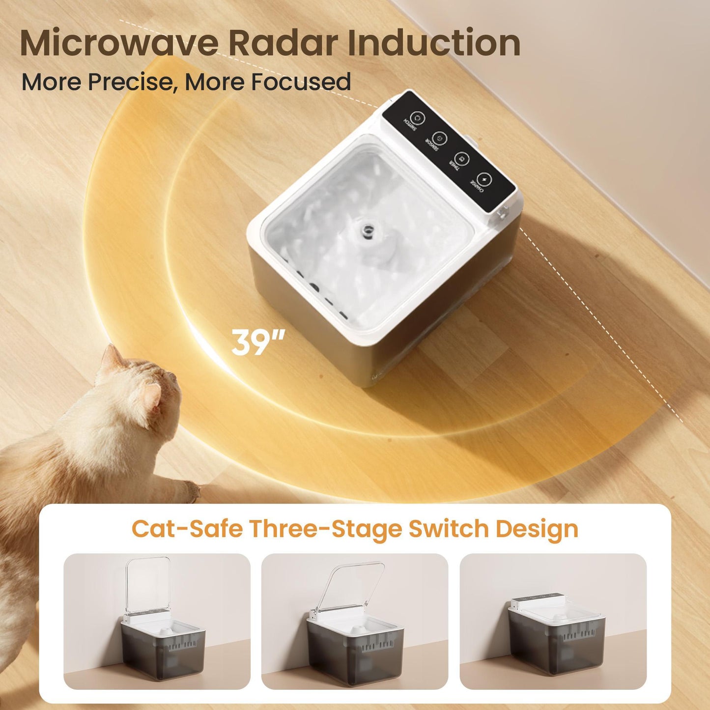 Programmable Cat Feeder Alternative – 3L Automatic Sensing Pet Water Fountain