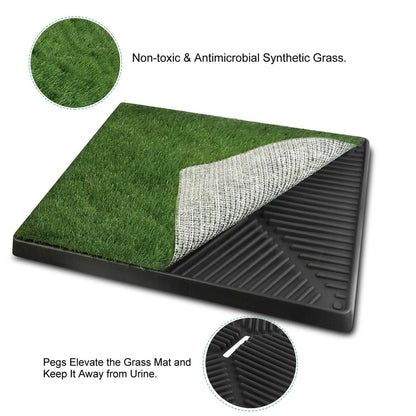 dog crate floor protection matt Indoor & Outdoor Puppy Potty Training Artificial Grass Pad 25"x20"