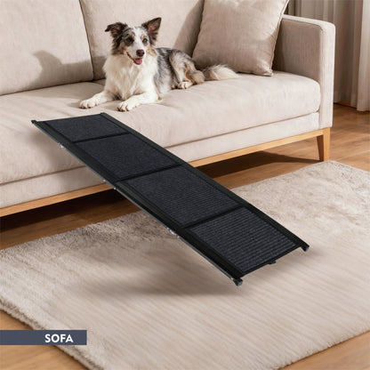 portable dog ramp 65" Folding Aluminum Car Ramp for Large Dogs – Non-Slip, Up to 250LBS