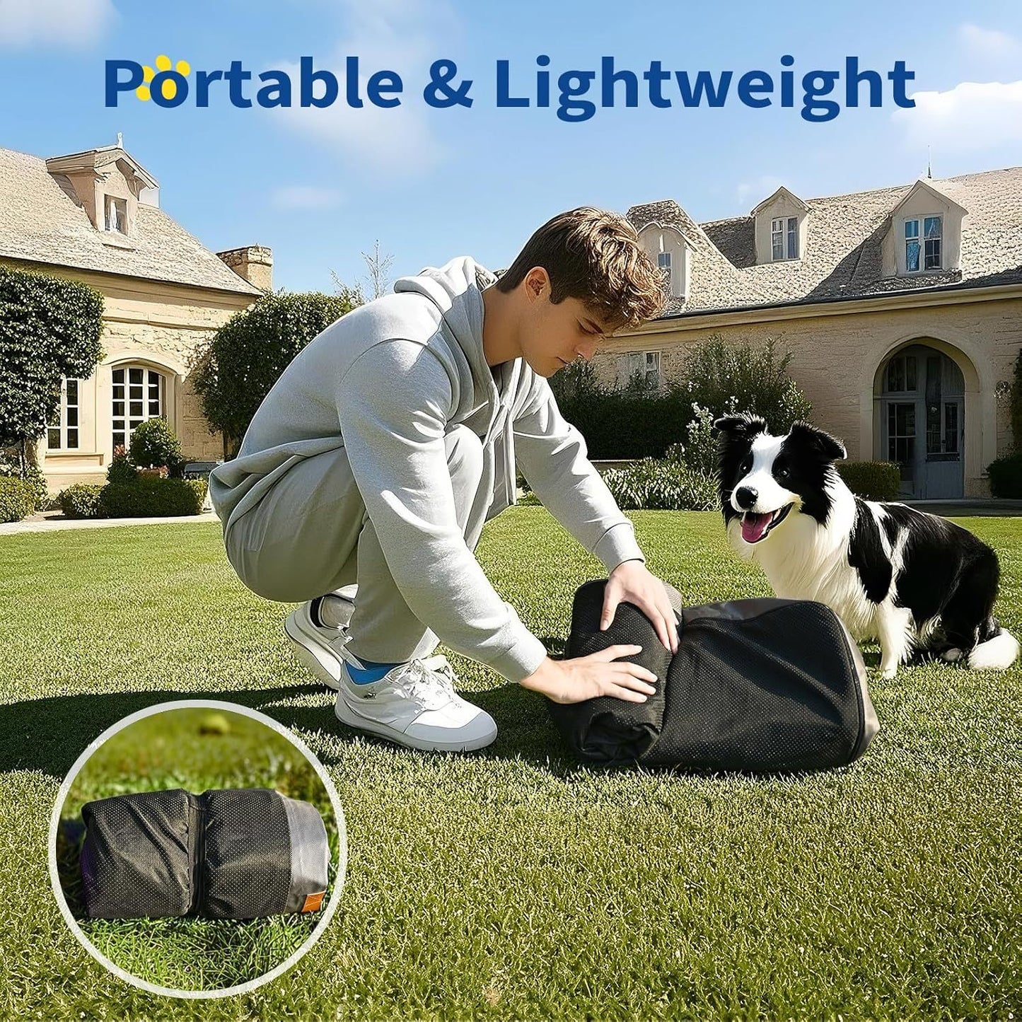 Waterproof Dog Hammock – Inflatable Outdoor Travel Dog Bed, Non-Slip & Washable