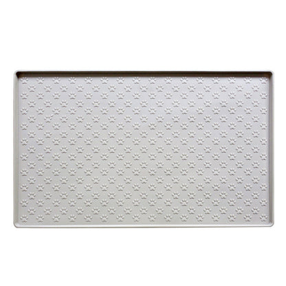 Rectangular baking tray with embossed design on a white background