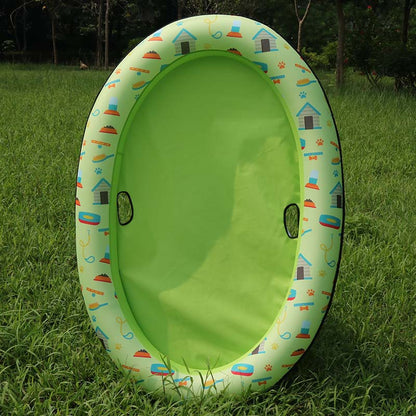 waterproof dog hammock Inflatable Dog Pool Float Bed – Heavy Duty Oxford Pet Swimming Ring